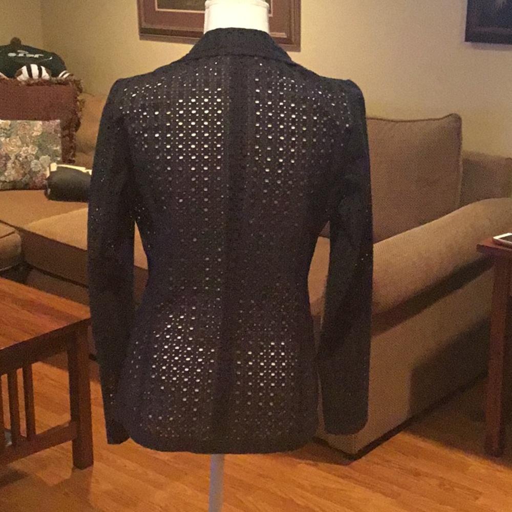 Elie Tahari jacket - navy blue eyelet - Picture 2 of 4